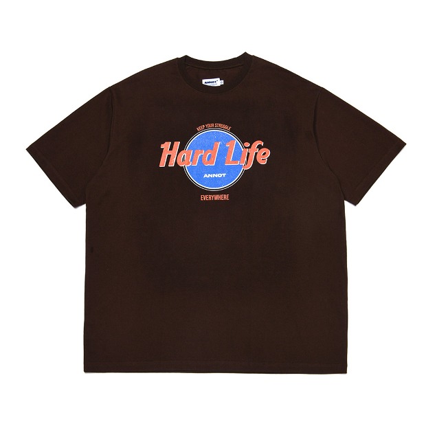 아노트 하드 라이프 티셔츠 브라운 Hard Life T-Shirt (Brown)
